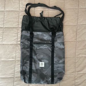 Adidas Cinch Tote Bag Grey Camo